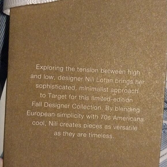 Nili Lotan Target Women's  Ruffle Collar Striped  Button Down Shirt NWT Size 2X - Picture 9 of 10